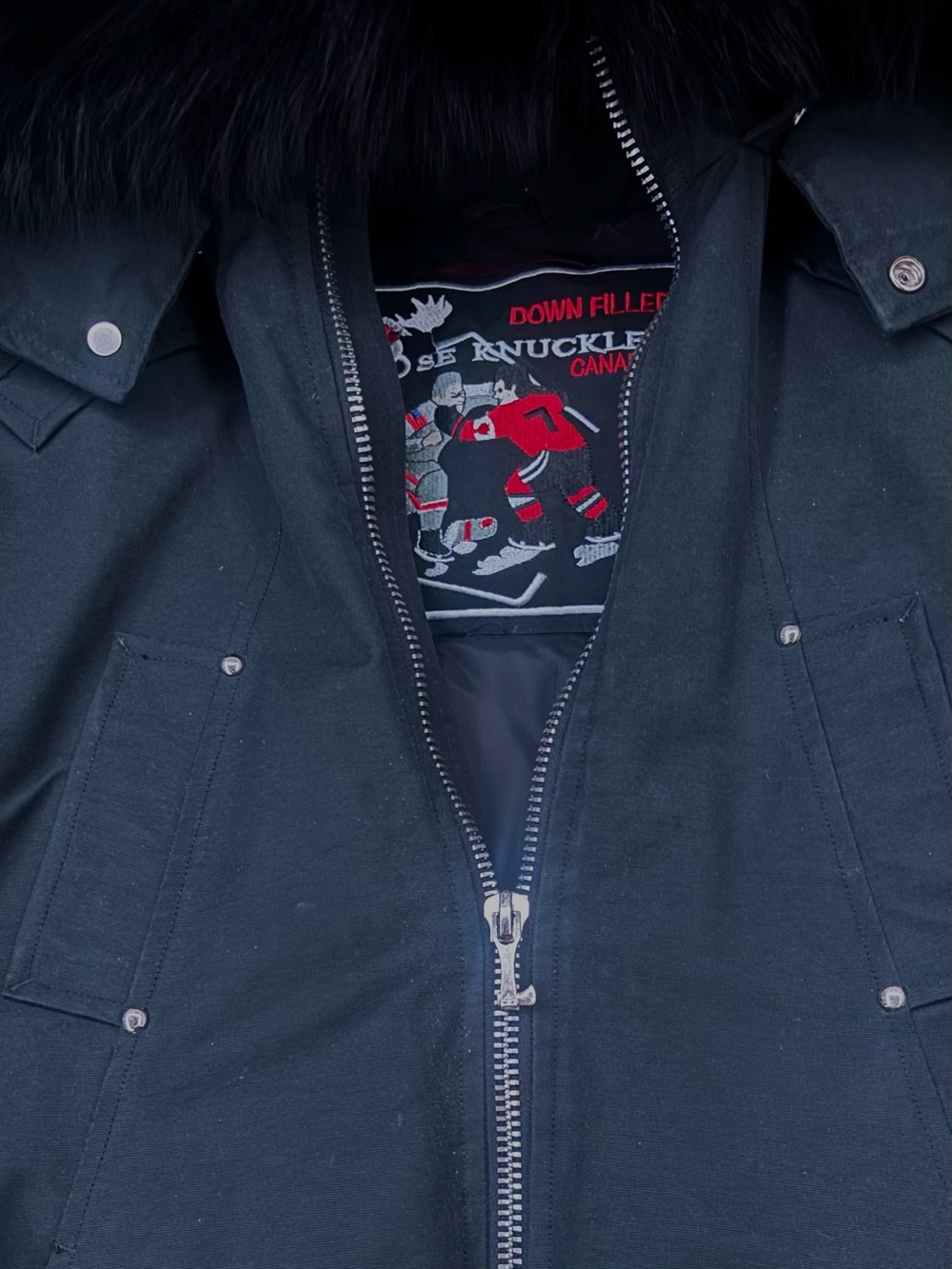 Moose Knuckles Black Down-Filled Men's Jacket